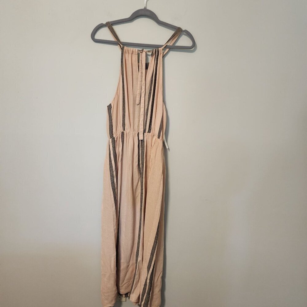 New Anthropologie Cloth & Stone sz S Halter Maxi Dress Linen blend - Picture 7 of 12